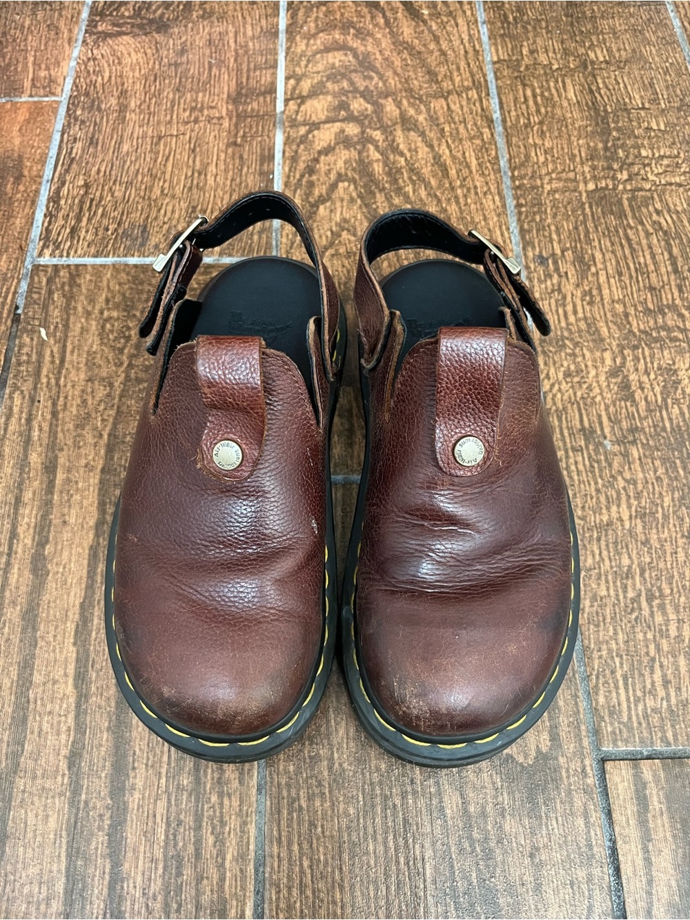 ZEBZAG RUSTIQUE LEATHER PLATFORM MULES